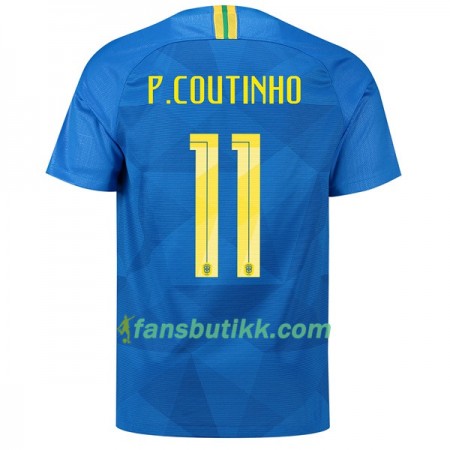 Fotball-VM 2018 Brasil drakt P.Coutinho 11 Bortetrøye